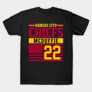 Kansas City Chiefs McDuffie 22 American Flag Football T-Shirt